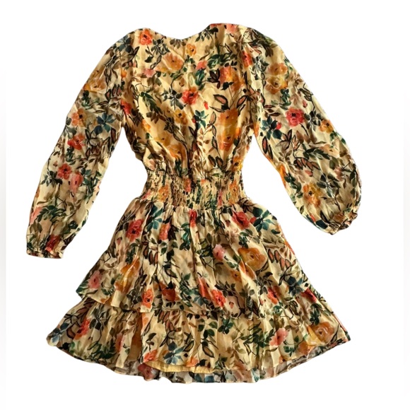 Rays For Days Women's Laurel Creamy Yellow Floral Mini Dress Size Small - Picture 7 of 7